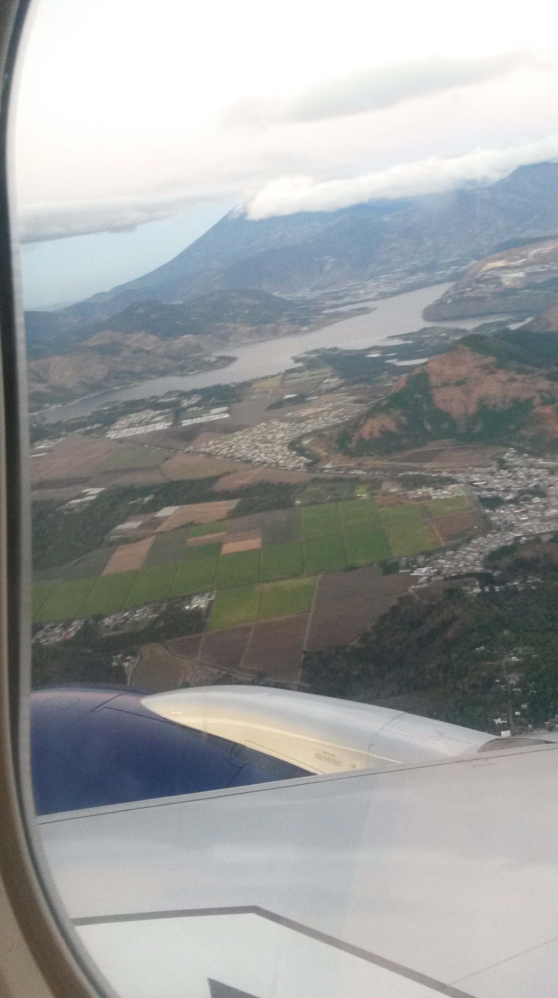 Minutes from landing in Guatemala City.