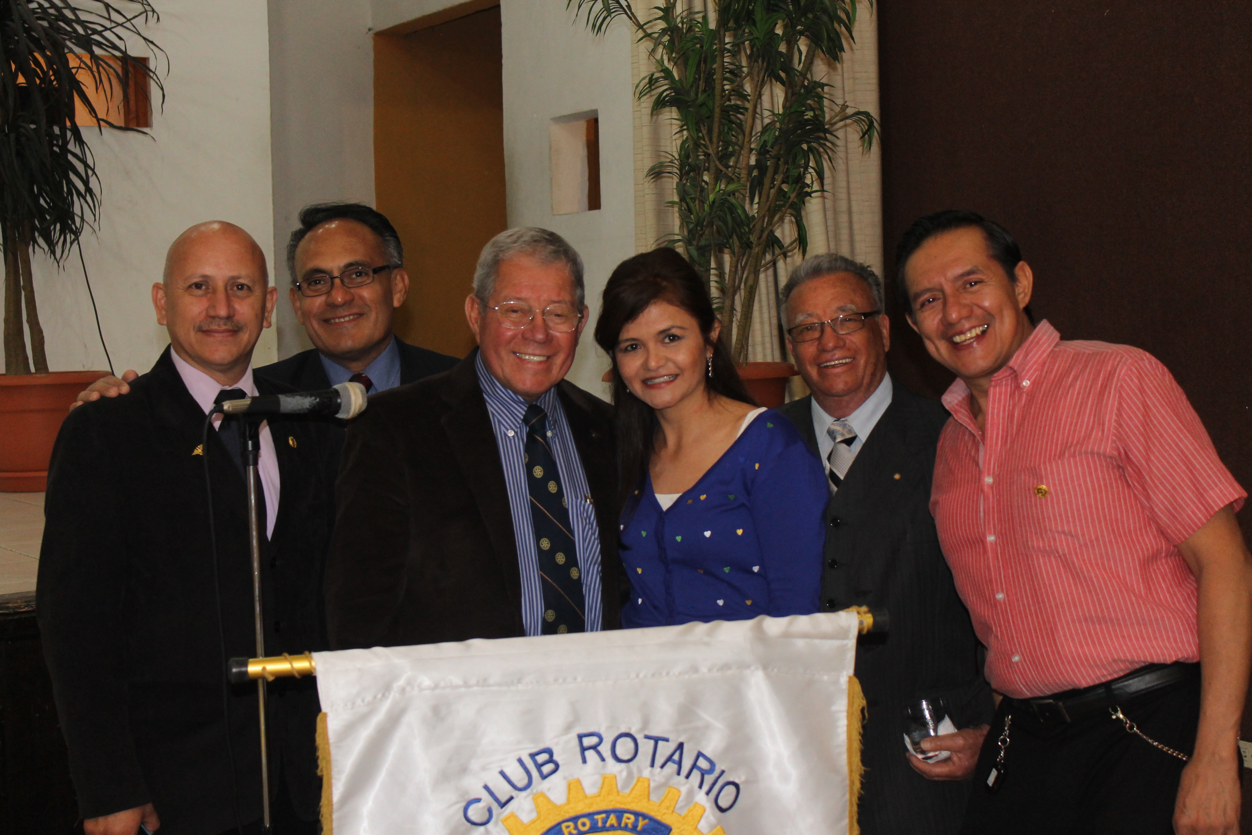 Huehuetenango Rotarians at the meeting they invited us to.